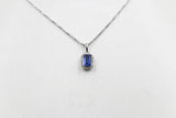 14K White Gold Sapphire & Diamond Pendent SKP39696S
