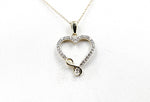 10ct Yellow Gold Diamond Heart Infinity Pendent SKP28116