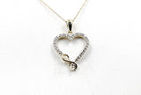 10ct Yellow Gold Diamond Heart Infinity Pendent SKP28116