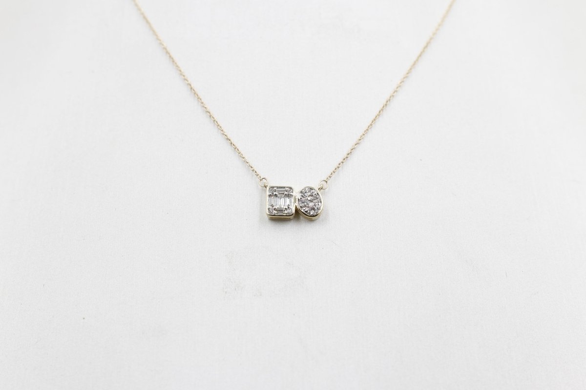 10ct Yellow Gold Diamond Fashion Pendent SKN43620