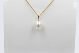 9ct Gold Set Fresh water Pearl Pendent 12*9mm SP01