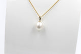 9ct Gold Set Fresh water Pearl Pendent 12*9mm SP01