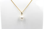 9ct Gold Set Fresh water Pearl Pendent 12*9mm SP01