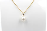 9ct Gold Set Fresh water Pearl Pendent 12*9mm SP01