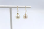 9ct Gold set Fresh water baroque Pearl drop Earrings SP03