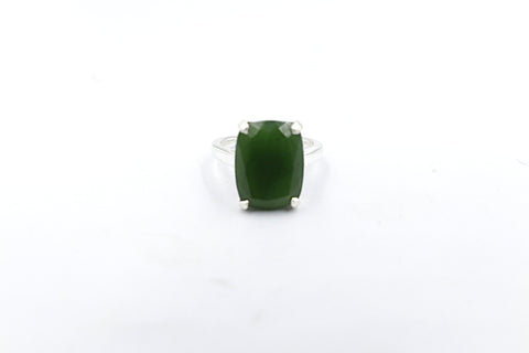 Stg Silver Ring with Greenstone SYR8091