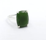 Stg Silver Ring with Greenstone SYR8091