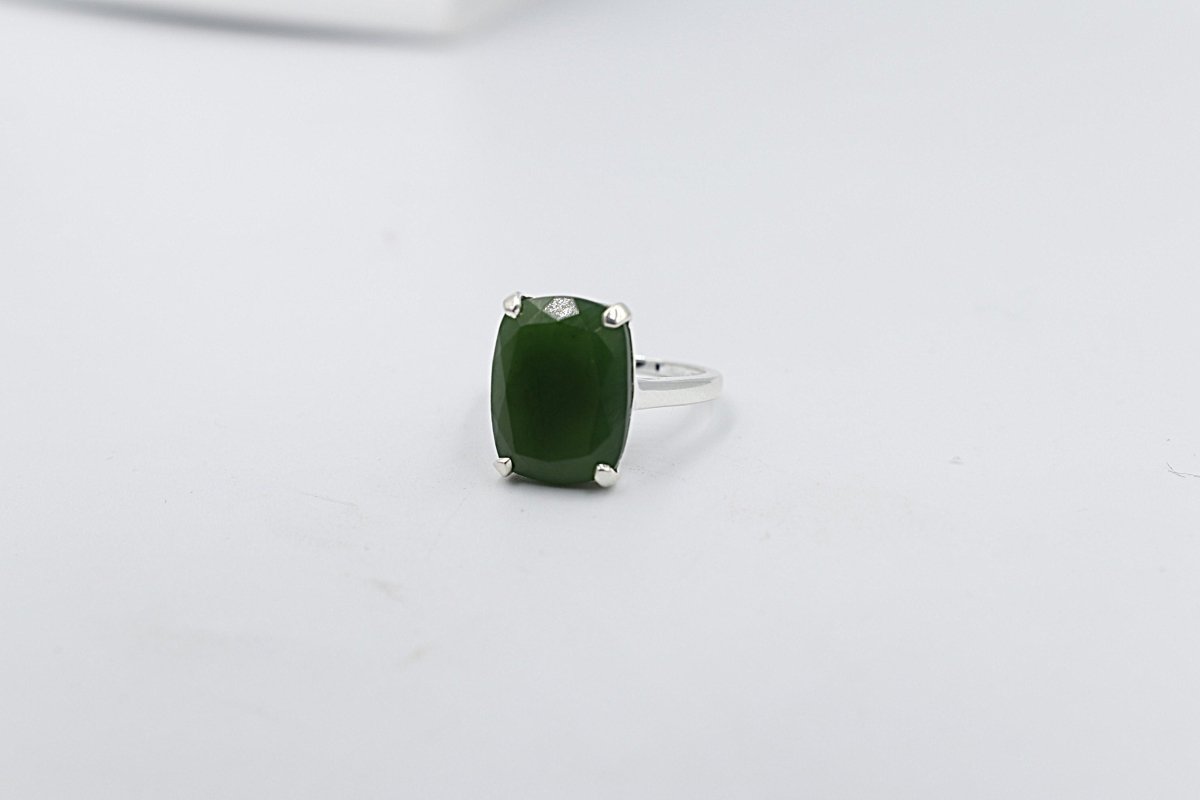 Stg Silver Ring with Greenstone SYR8091