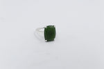 Stg Silver Ring with Greenstone SYR8091