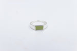 Stg Silver Ring with Greenstone SYR8102