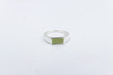 Stg Silver Ring with Greenstone SYR8102