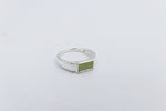 Stg Silver Ring with Greenstone SYR8102