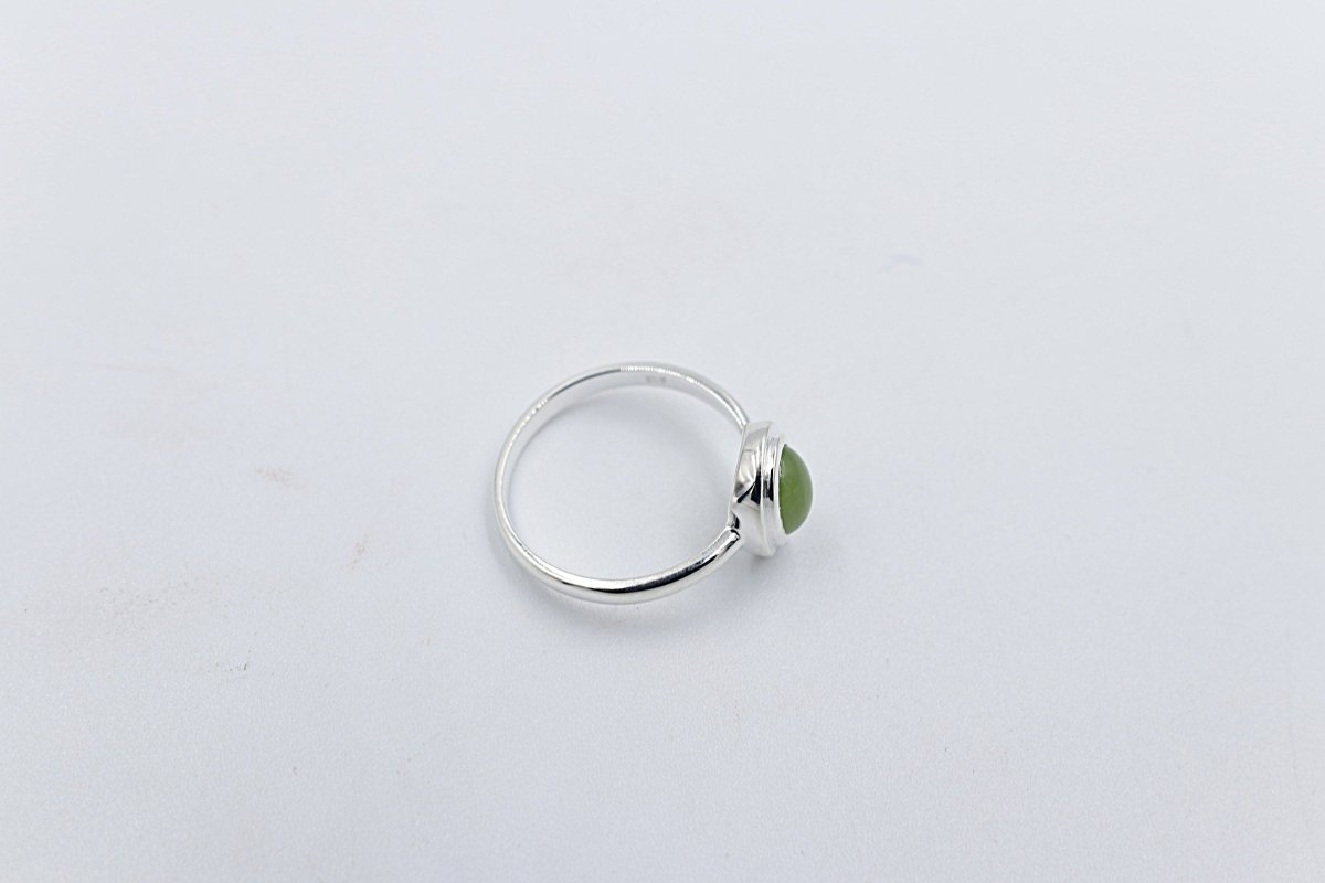Stg Silver Ring with Greenstone SYR7888