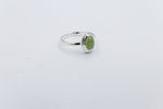 Stg Silver Ring with Greenstone SYR7888