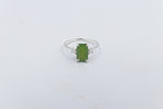Stg Silver Ring with Greenstone SYR7759
