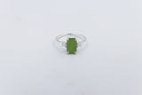 Stg Silver Ring with Greenstone SYR7759