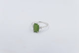 Stg Silver Ring with Greenstone SYR7759