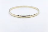 9ct Yellow Gold Solid Bangle 69mm ALX075