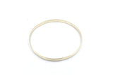 9ct Yellow Gold Solid Bangle 69mm ALX075