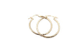 9ct Gold Round Hoops Diamond Cut 200BD527/9901