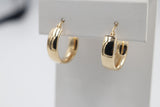9ct Gold 6mm Wide Hoops  150BC456/99