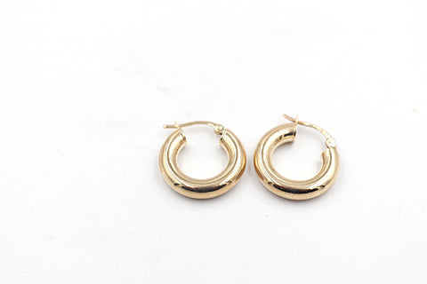 9ct Gold 4mm tube 10mm Hoops 100BC04899