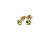 9ct Gold Genuine Peridot Stud Earrings E741-4-PDC