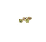 9ct Gold Genuine Peridot Stud Earrings E741-4-PDC