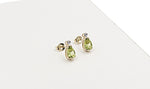 9ct Gold Genuine Peridot & Diamond Stud Earrings E2000-PDDC