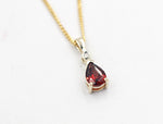 9ct Gold Genuine Garnet Pendent P2000-GADC