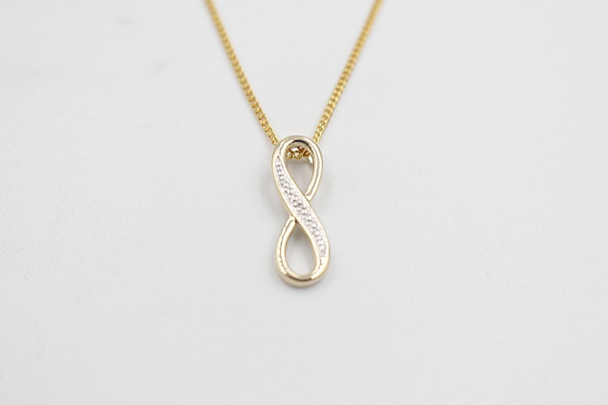 9ct Gold Infinity pendent P3007-DC