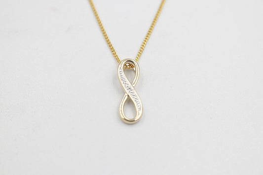 9ct Gold Infinity pendent P3007-DC