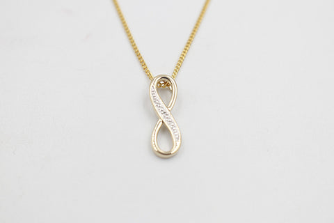 9ct Gold Infinity pendent P3007-DC
