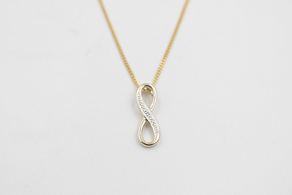 9ct Gold Infinity pendent P3007-DC