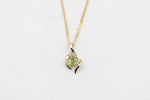 9ct Gold Genuine Peridot & Diamond Pendent P3001-PDDC