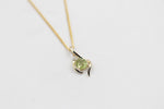 9ct Gold Genuine Peridot & Diamond Pendent P3001-PDDC