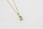 9ct Gold Genuine Peridot & Diamond Pendent P2000-PDDC