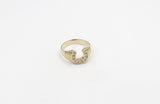 9ct Gold Mens Horse Shoe ring With Diamonds GR112-DC
