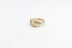 9ct Gold Mens Horse Shoe ring With Diamonds GR112-DC