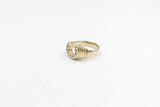 9ct Gold Mens Horse Shoe ring With Diamonds GR112-DC