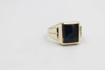 9ct Gold Mens Onyx Ring 810C