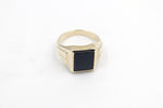 9ct Gold Mens Onyx Ring 810C
