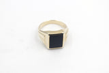9ct Gold Mens Onyx Ring 810C