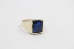 9ct Gold Mens Ring with Syn Blue Spinal  901-3C