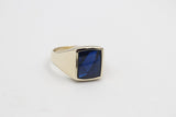 9ct Gold Mens Ring with Syn Blue Spinal  901-3C