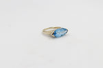 9ct Gold Blue Topaz Fashion Ring