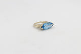 9ct Gold Blue Topaz Fashion Ring