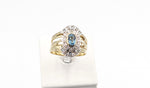 9ct Gold Trio Set with Blue Topaz and Diamond SYR1740