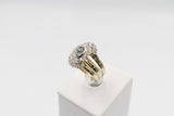 9ct Gold Trio Set with Blue Topaz and Diamond SYR1740