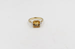 9ct Gold Citrine & Diamond ring SYR7528